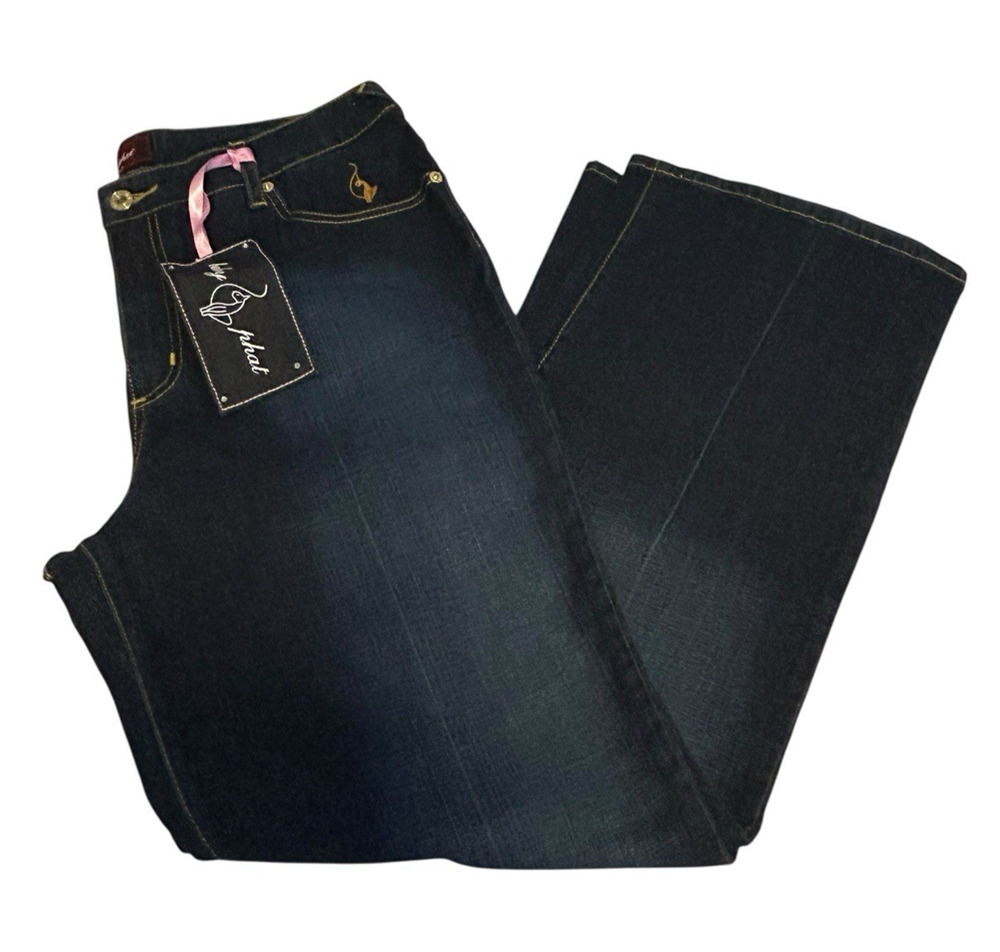 Vintage Baby Phat Y2K Dark Wash Jeans Size 18 Denim NWT Length 31"